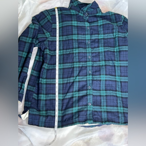 L.L. Bean Men’s Navy Blue Flannel Cotton Fleece Lined Button Up Jacket Size XL - Picture 11 of 13